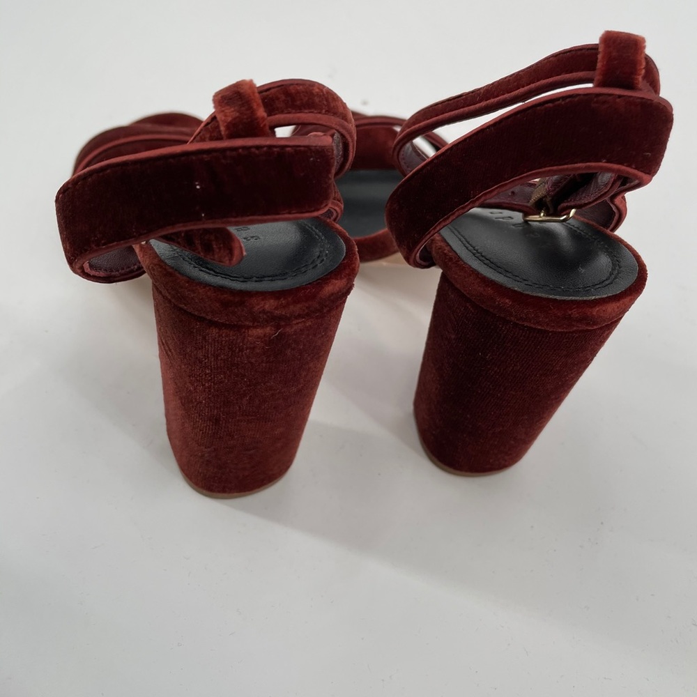 New Sandro Paris 40/US 9 Velvet Heel Sandals Shoe - Picture 7 of 9